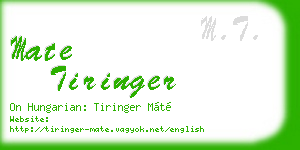 mate tiringer business card